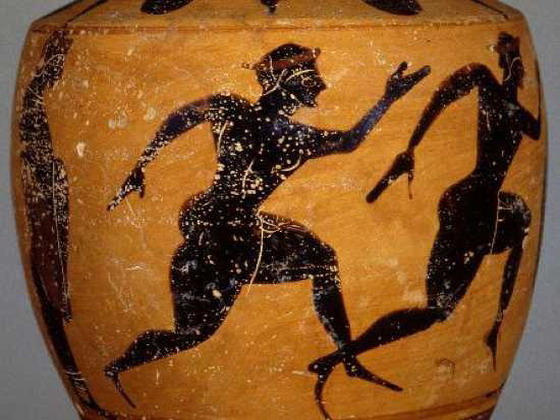 древние обнаженные спортсмены